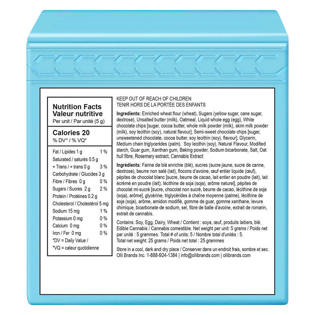 50 THC Mini Oatmeal Chocolate Chip Cookies - 