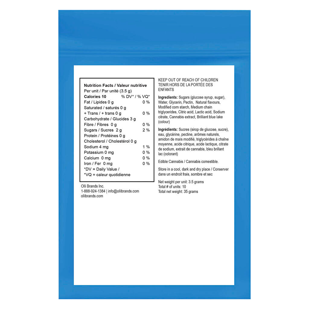 100 THC Multipack Blue Raspberry Gummies - 