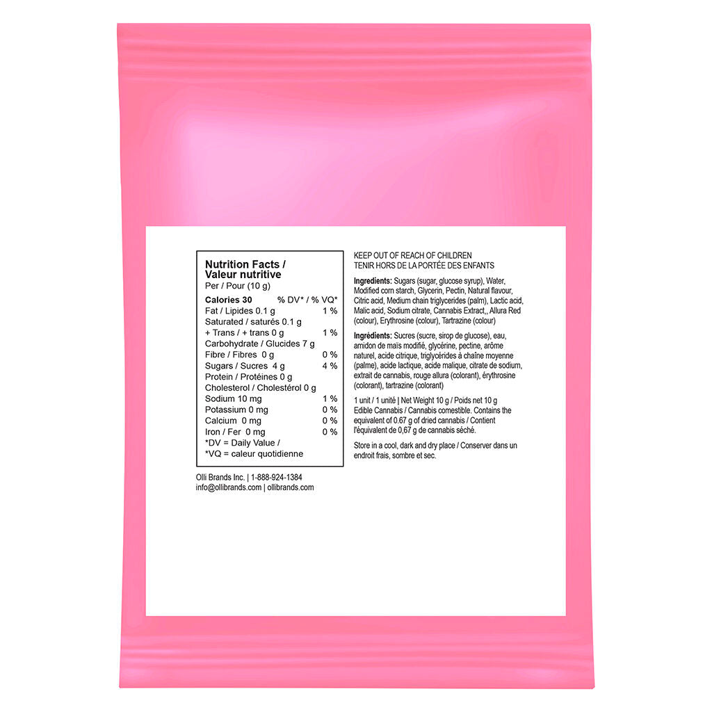 100 CBD Pink Lemonade Punch Gummy