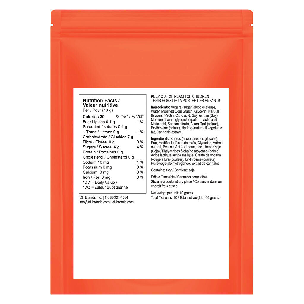 100 THC CBG CBN CBD Multipack Sour Fizzy Peach Lemonade - 