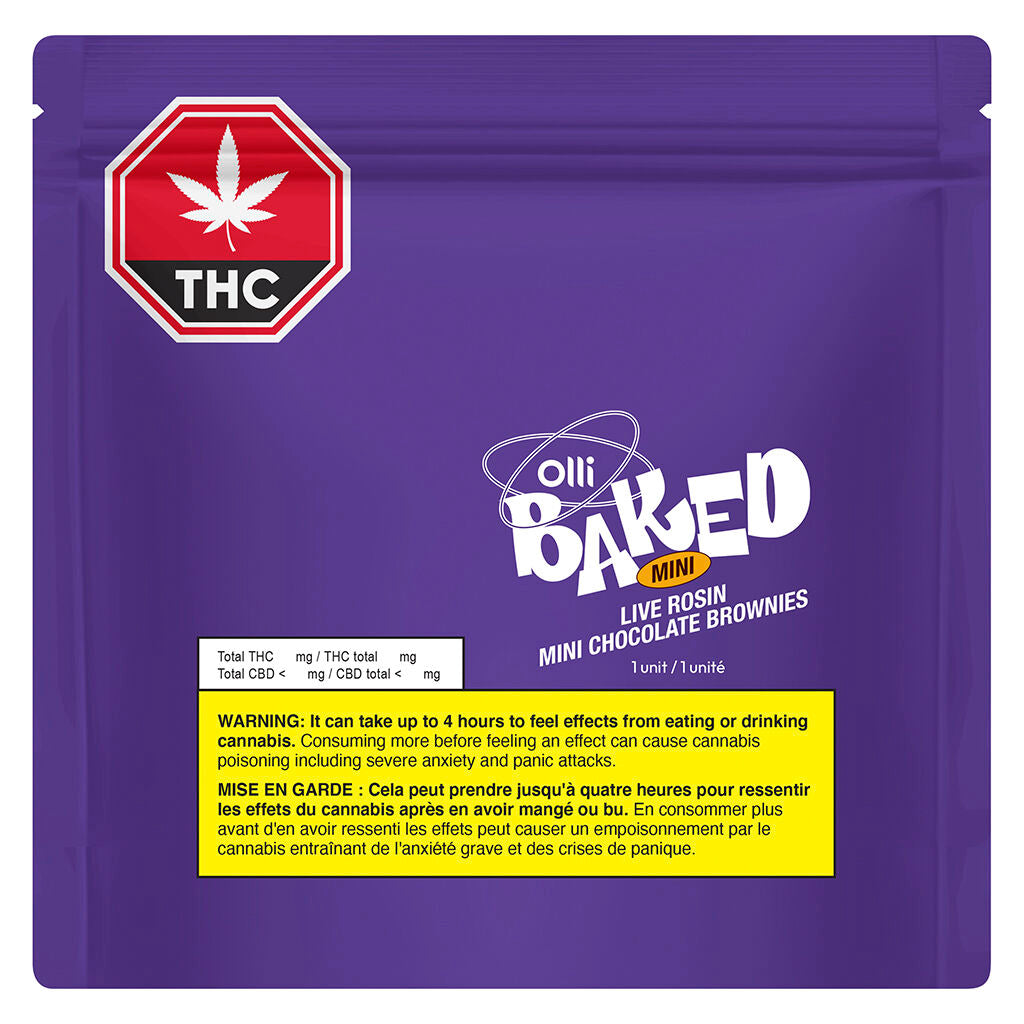 60 THC Live Rosin Mini Chocolate Brownies - 