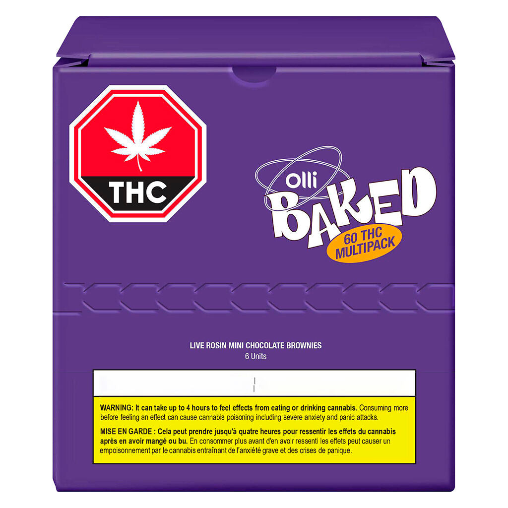 60 THC Live Rosin Mini Chocolate Brownies - 