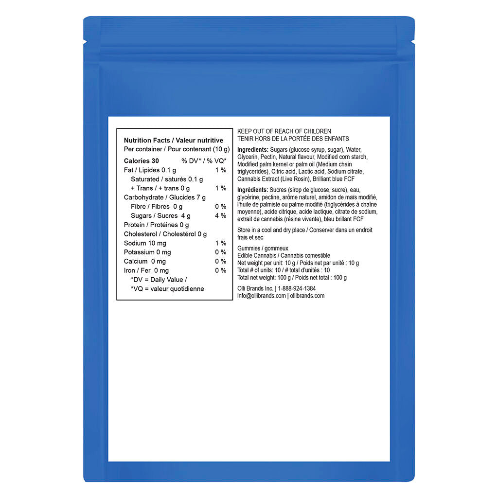 100 THC Multipack Live Rosin Sour Blueberry Blue Dream - 