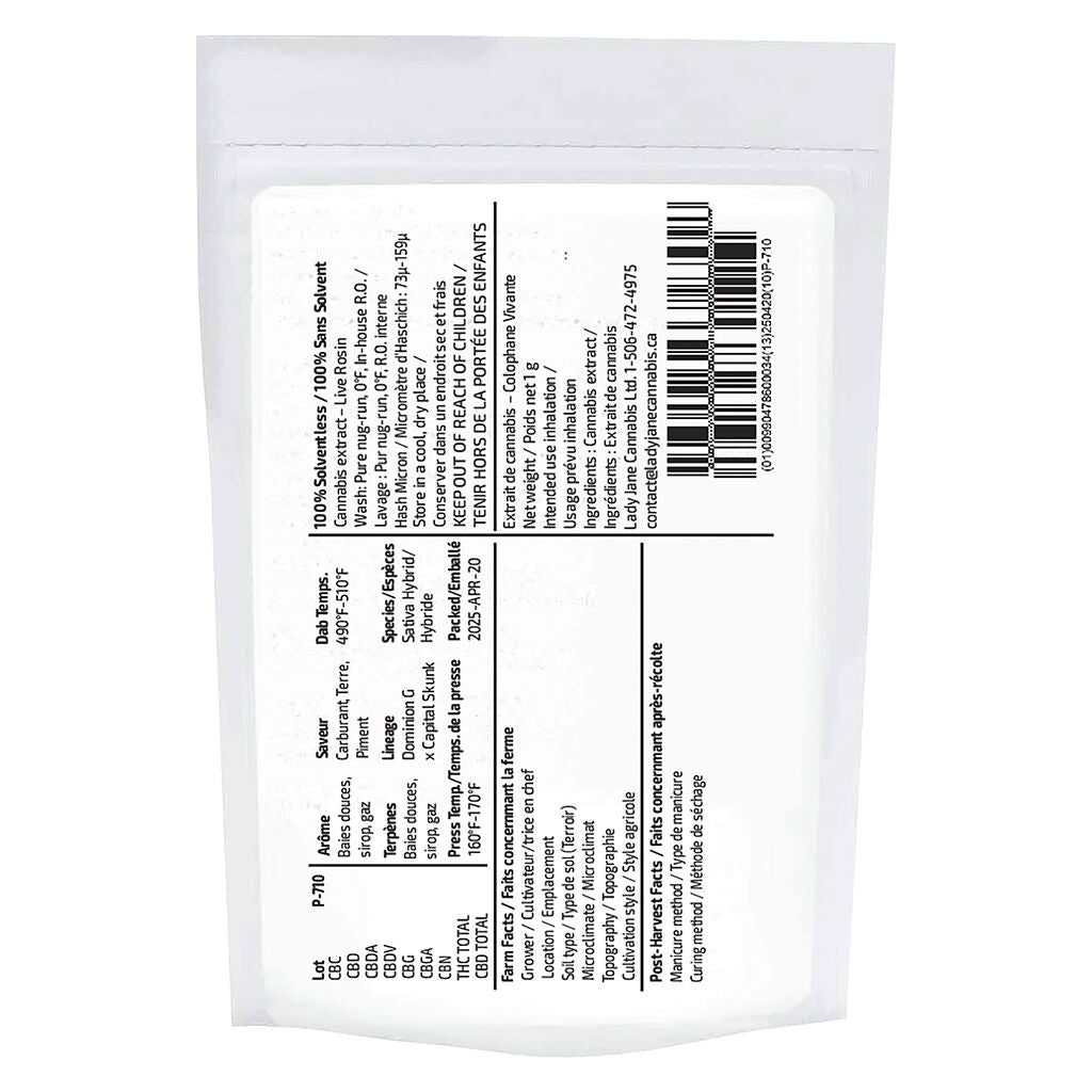 Signature Live Rosin Farmer's Pride 73μ-159μ