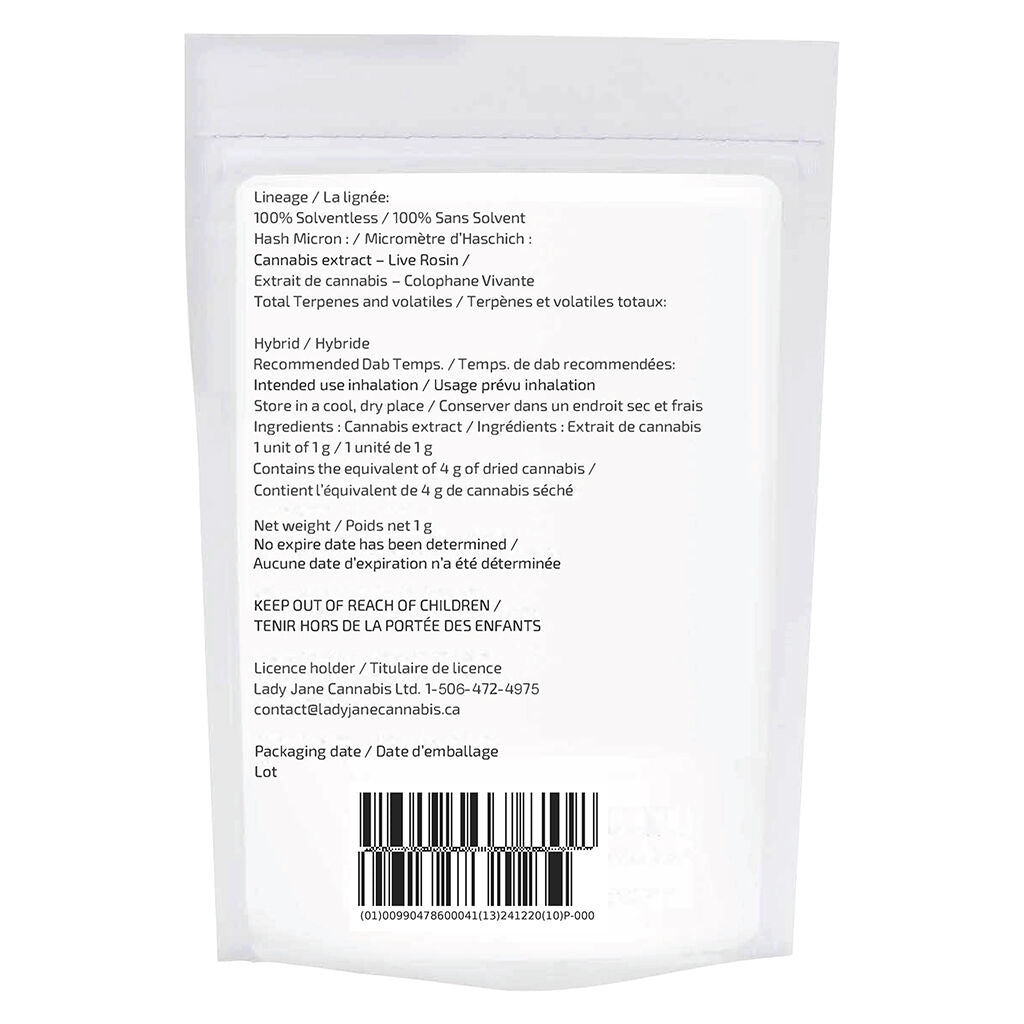 Live Rosin Seasonal Gas Pack 73µ-159µ - 
