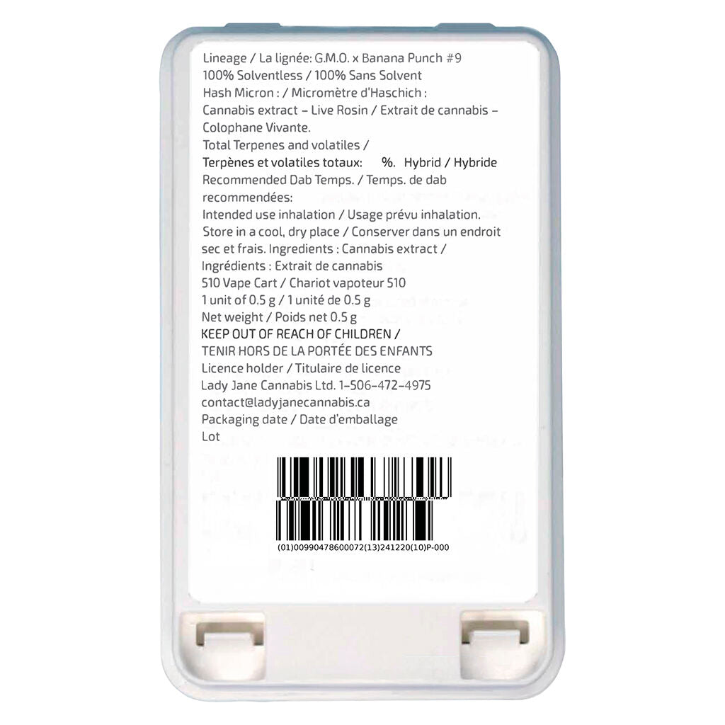 Grease Bucket Live Rosin 510 Thread Cartridge - 