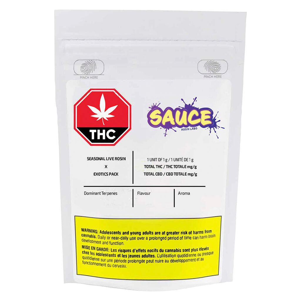 Live Rosin Seasonal Exotics Pack 73µ-159µ