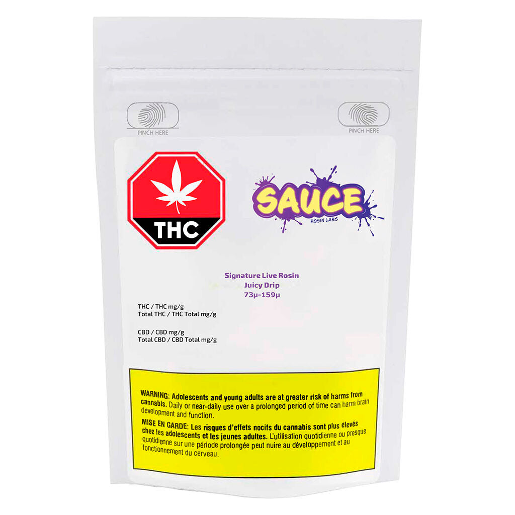 Signature Live Rosin Juicy Drip 73µ-159µ
