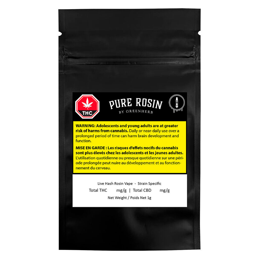 Live Hash Rosin Vape - Strain Specific - 