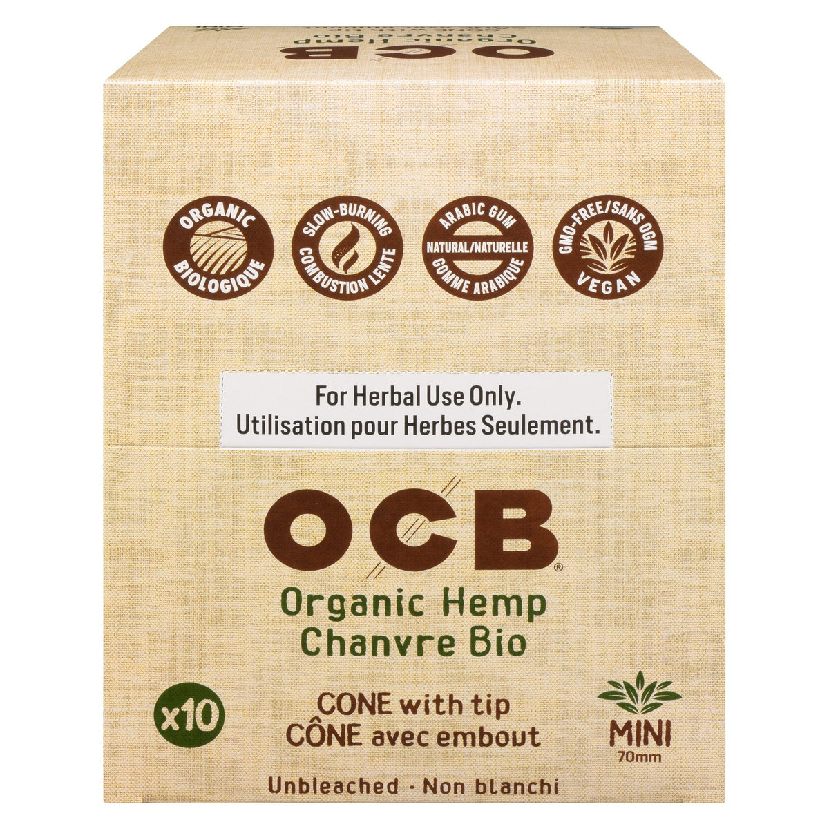 OCB Organic Hemp Cone Mini (70mm)