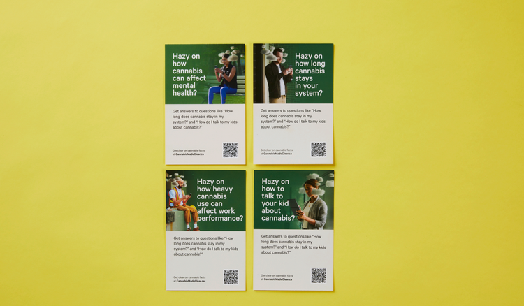 Hazy on the facts about cannabis? Look for printed resources like these at a participating Authorized Cannabis Store in Ontario or visit CannabisMadeClear.ca for more information.