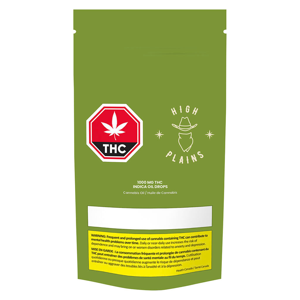 1000mg THC Indica Oil Drops - 