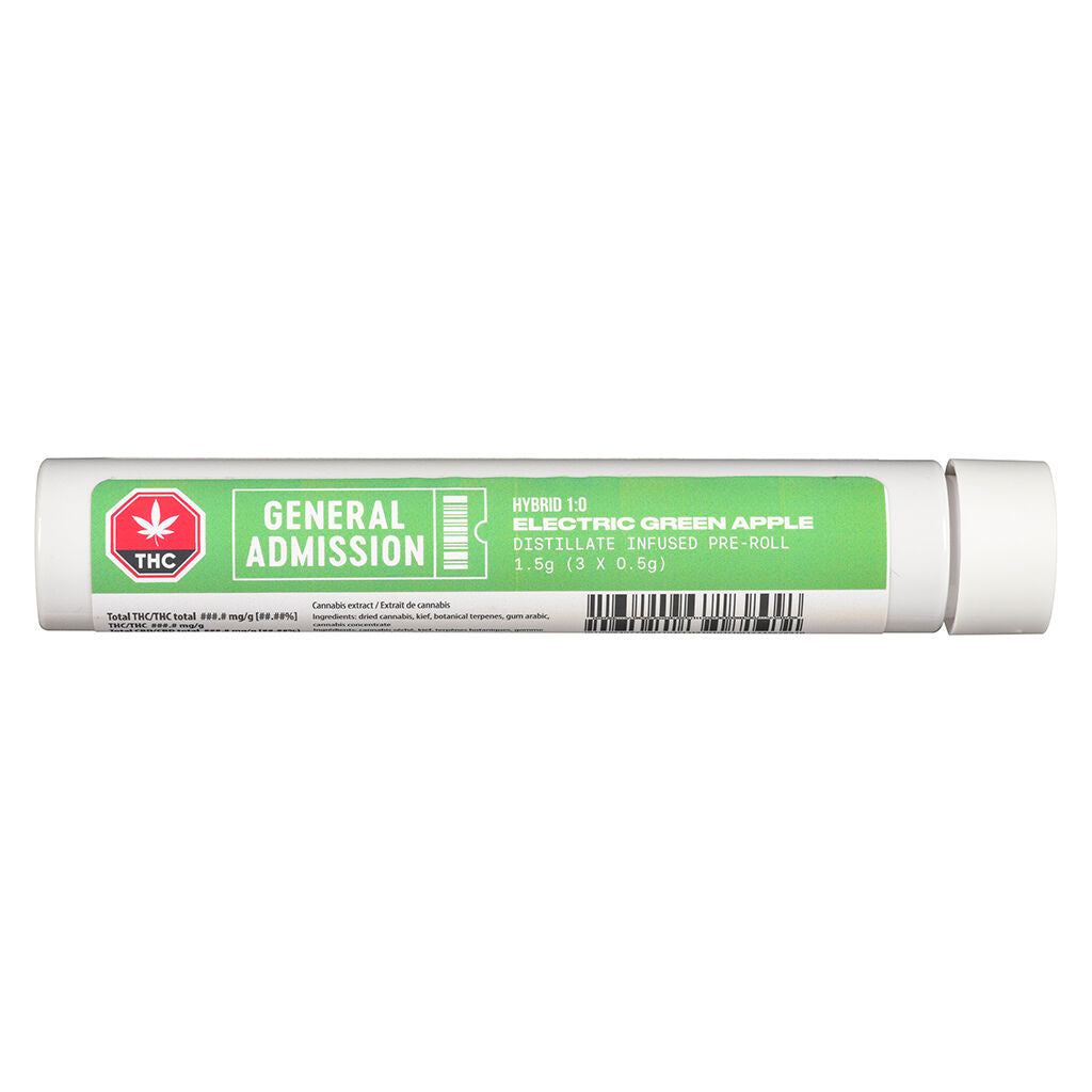 Electric Green Apple Distillate Infused Pre-Roll - 