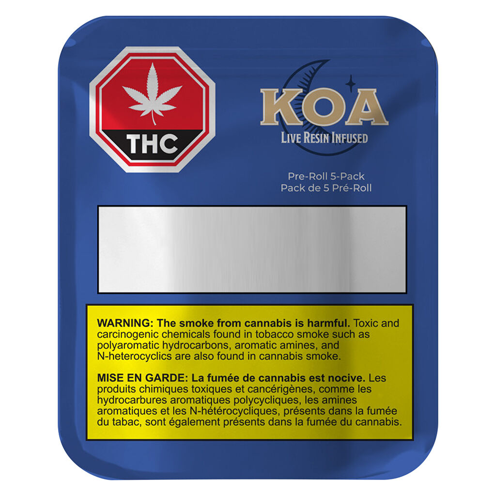 KOA Indica Live Resin Infused Pre-Roll - 